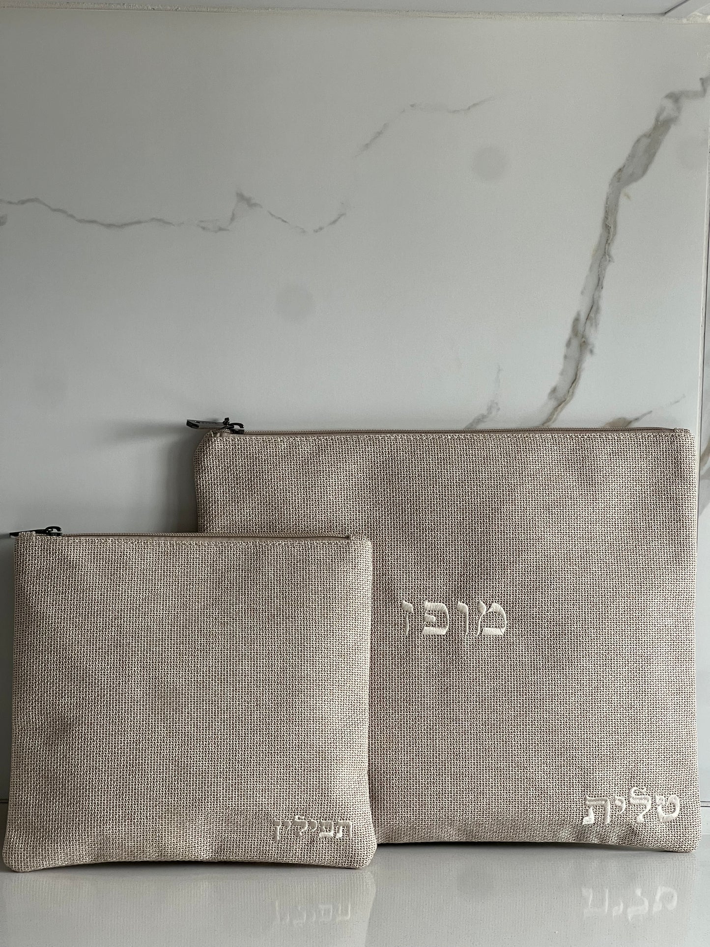 כיסוי טלית ותפילין פשתן בז׳