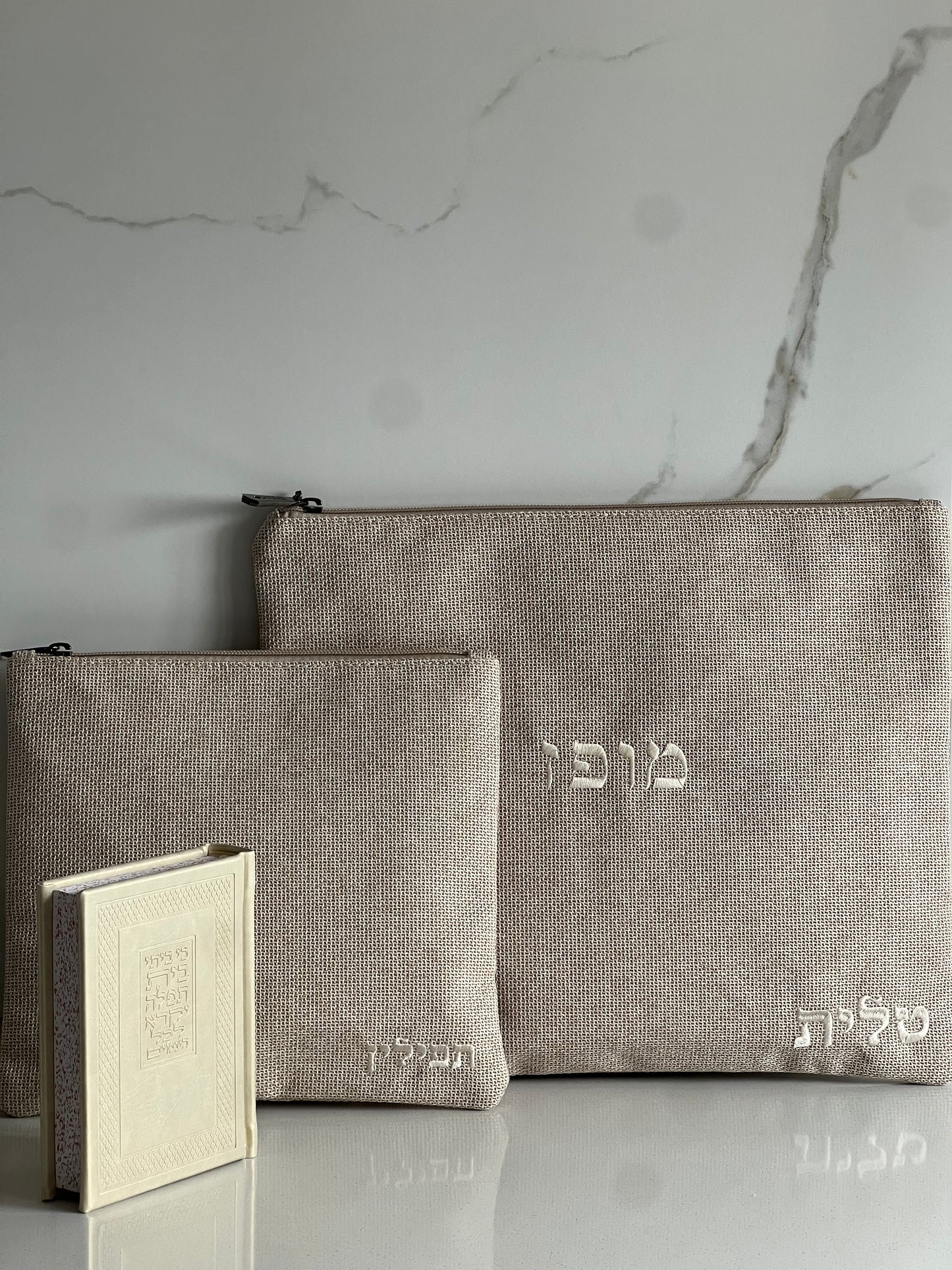 כיסוי טלית ותפילין פשתן בז׳