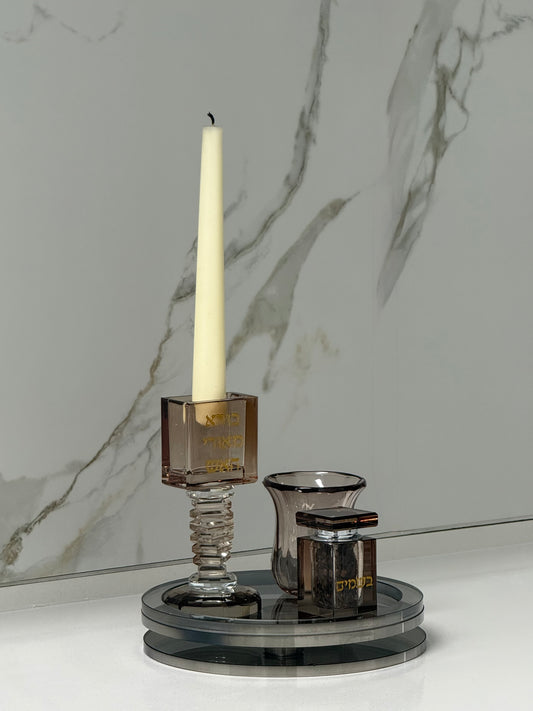 מארז הבדלה קריסטל רוז מושחר דגם 03